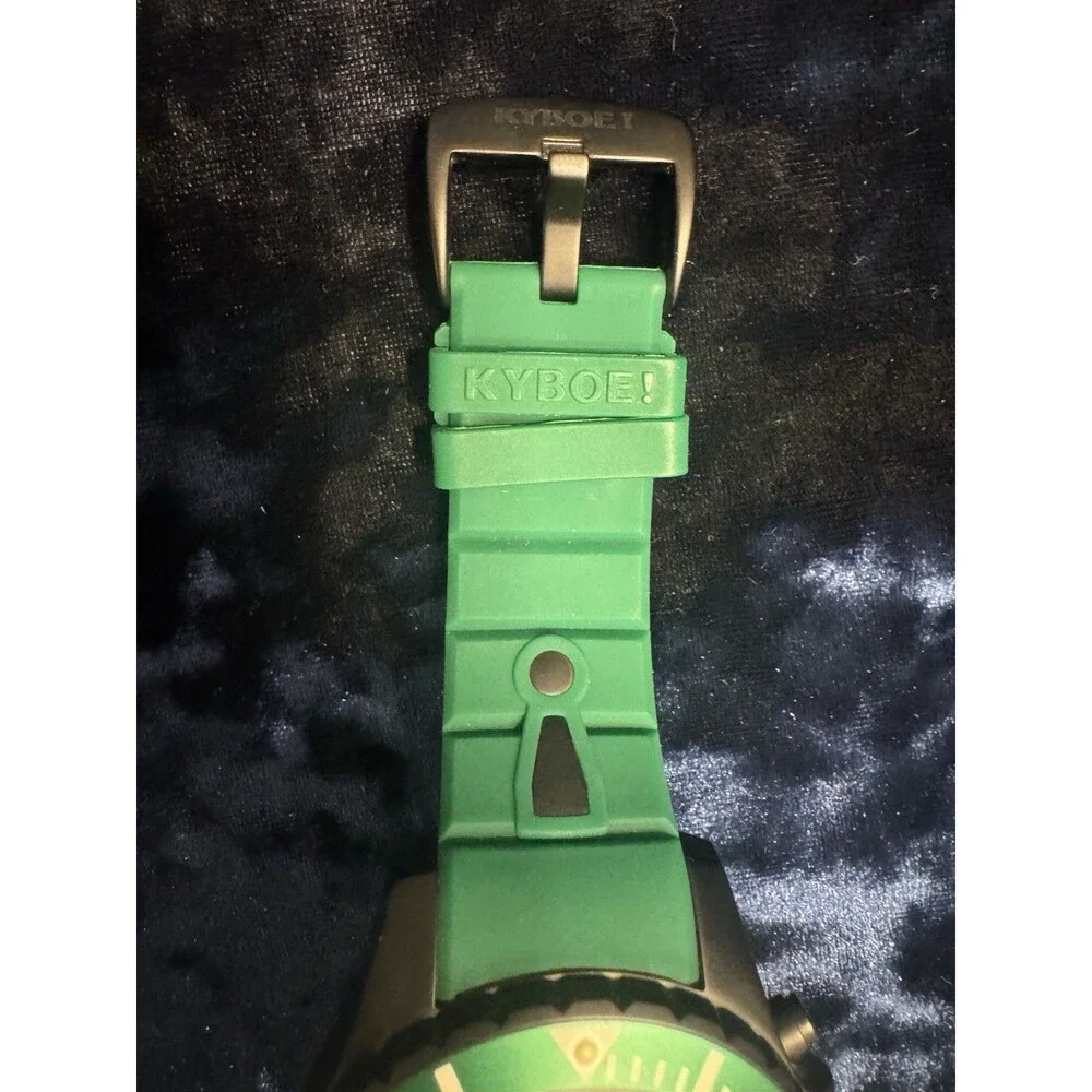 KYBOE! Giant Mariner 55MM Aquamarine Water Resistance Quartz Watch rubber GREEN